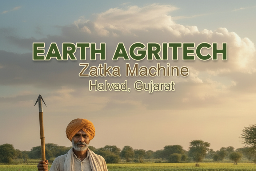 create a cover image with farmer who protecte their farm from animal like bear,nilgay