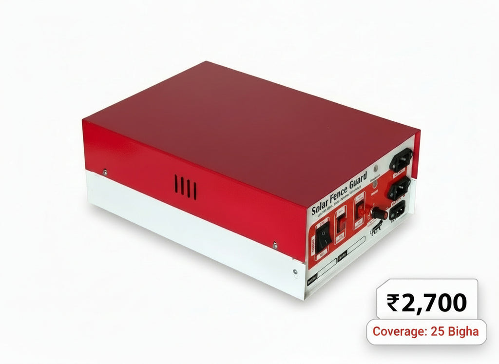 Red and white electronic device on a wooden surface with a blurred background